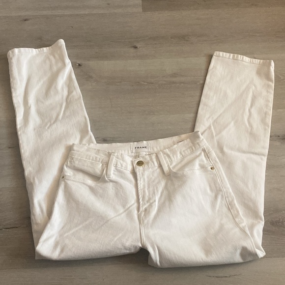 Frame White Le High Straight Denim Size 26 - Picture 4 of 8